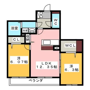 パレ・ド・南山【3階】の間取り