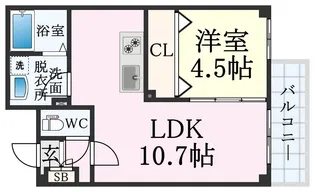 アリビラ六甲【1階】の間取り