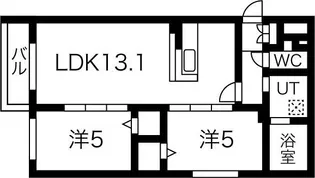 Premiere平岸【1階】の間取り