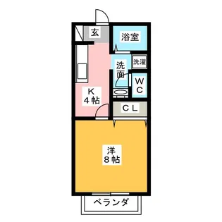 サン・friends村中II【1階】の間取り