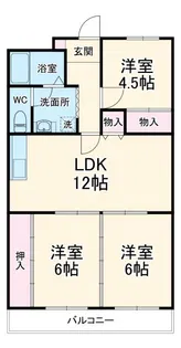 アーベインハイツ雅【4階】の間取り