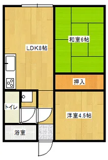 ユーハイツ みどり町【2階】の間取り