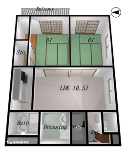 山形県山形市十日町2【マンション】の間取り