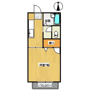 マルシンアパートA(長船)【2階】の間取り