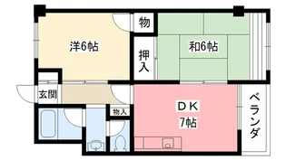 兵庫県西宮市甲子園浦風町【マンション】の間取り