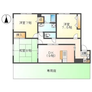 フォブール土佐【1階】の間取り
