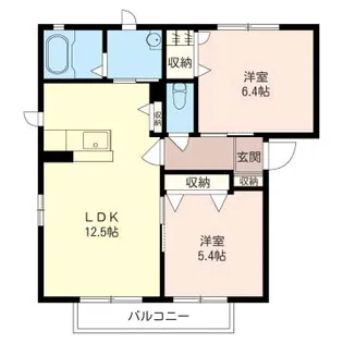 ローズヒルズA【1階】の間取り