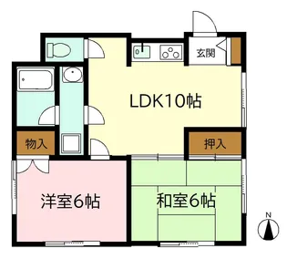 2LDKの間取り画像