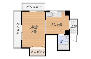 なるみビル【4階】の間取り