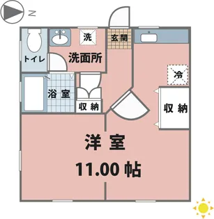 アパートメントメガ【1階】の間取り