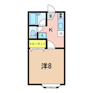 コーポハピネス【1階】の間取り