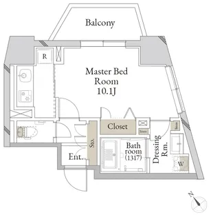 ザ・ミューチュアル王子本町【2階】の間取り