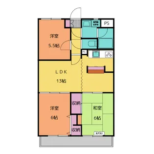 コンフォ・トゥールII【1階】の間取り