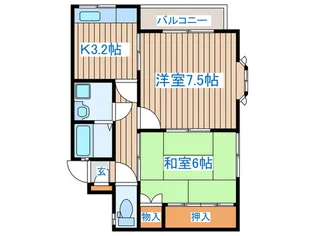 エコーハイツ【1階】の間取り