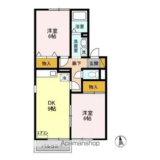 千葉県千葉市緑区おゆみ野有吉【アパート】の間取り