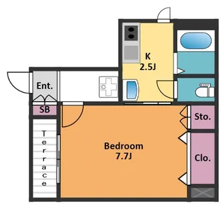 セレニティ南馬込【1階】の間取り