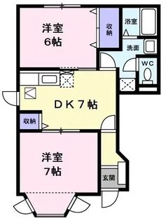 リバーNハイツ【1階】の間取り