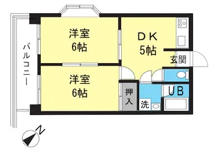 ライジング サン【2階】の間取り