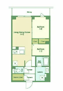 KDXレジデンス田園調布南【2階】の間取り
