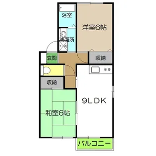 コーポ常福B【2階】の間取り