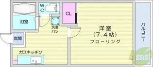 リーフサイドビレッジB棟【2階】の間取り