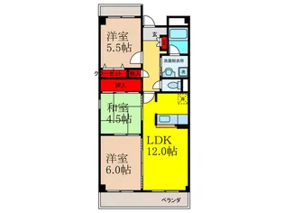 グレ-ス若園【2階】の間取り