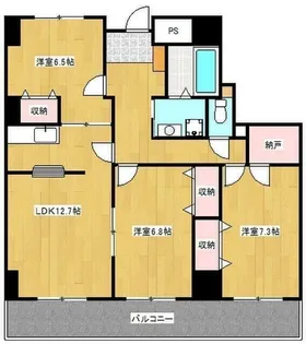 グランドール海老名【6階】の間取り