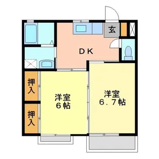 ザ・レイクヒルI【1階】の間取り