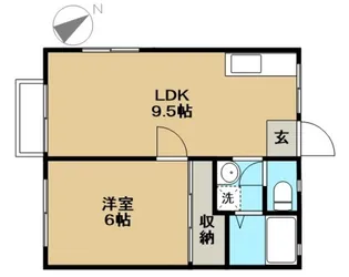 アサイハイツ【1階】の間取り