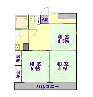 剣持コーポA【2階】の間取り