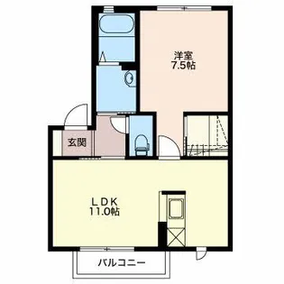 サンハイムオザキ【2階】の間取り
