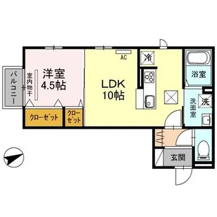 新潟県見附市本所1【アパート】の間取り