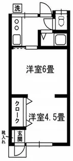 村田コーポ【1階】の間取り