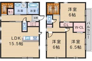 大阪府豊中市桜の町5【一戸建】の間取り