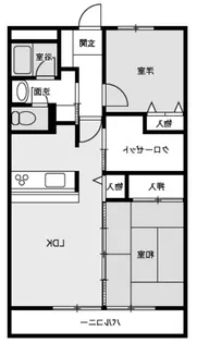 埼玉県熊谷市石原【マンション】の間取り