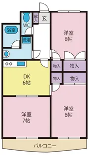 リバーシティII【1階】の間取り
