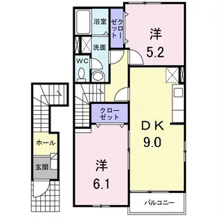 ラッフィナート ベル【2階】の間取り