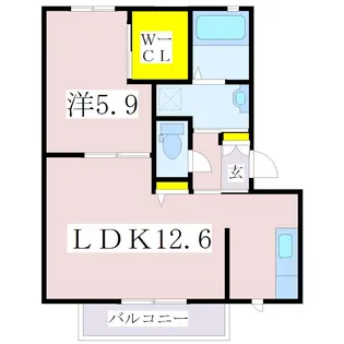 鹿児島県鹿児島市広木2【アパート】の間取り