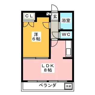 プロミネンス涼松【1階】の間取り