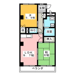 第1太伸コーポ【1階】の間取り