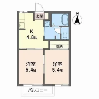 コンフォルタ藤沢町 C【2階】の間取り
