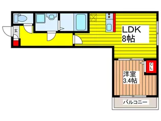 サン・ルミナス【2階】の間取り