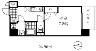 リヴィアス コウベ クレスト【5階】の間取り