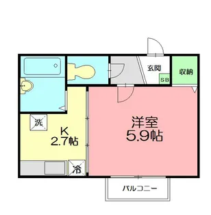 グリーンカーサE【1階】の間取り