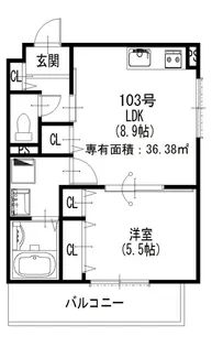 大阪府守口市下島町【アパート】の間取り