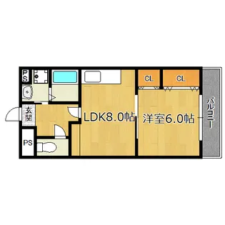 第2マンションローヤル【7階】の間取り