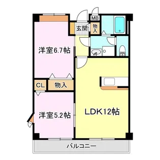 トゥール・ジャルダンII【2階】の間取り