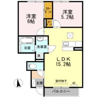 広島県広島市佐伯区三筋2【アパート】の間取り