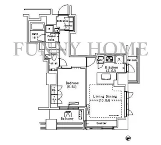 東京都渋谷区恵比寿西2【マンション】の間取り
