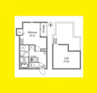 スカイフラット姫島【2階】の間取り